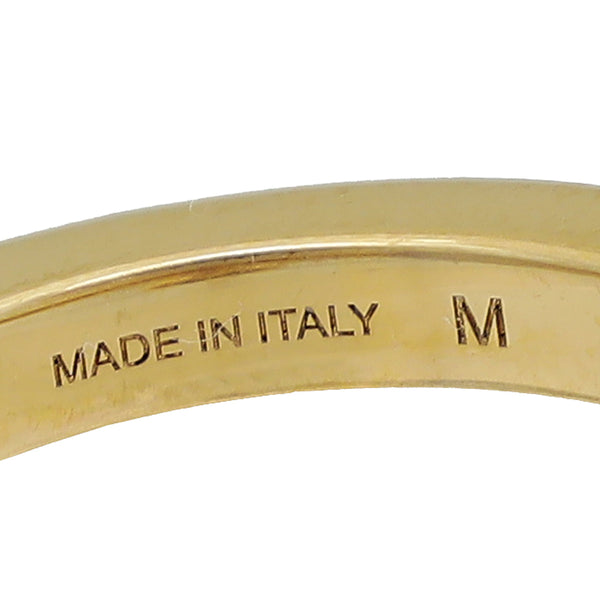 Valentino Gold Finish Garavani Mini Vlogo Signature Ring