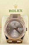 Rolex Day-Date Everose gold Baguette Diamonds