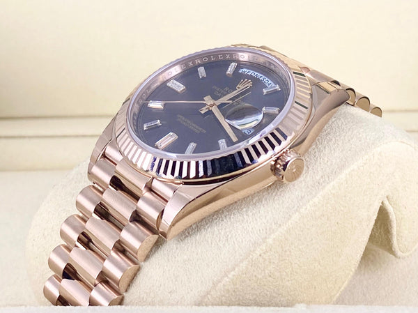 Rolex Day-Date, Rose Gold, Chocolate dial