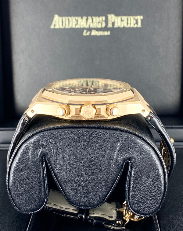 Audemars Piguet Royal Oak Chronograph, Rose Gold, Black Dial, 2016