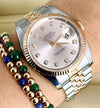 Rolex Datejust 36, Two Tone Rose Gold, Full set, Diamonds