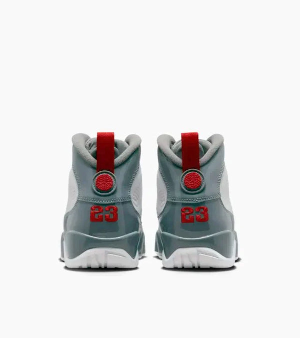 Air Jordan 9 White Cool Grey 'Fire Red' Sneakers for Men