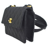 CHANEL 1991-1994 Quilted CC Cross Body Shoulder Bag Black