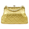 CHANEL 1994-1996 Gold Lambskin SHW Kisslock Shoulder Bag