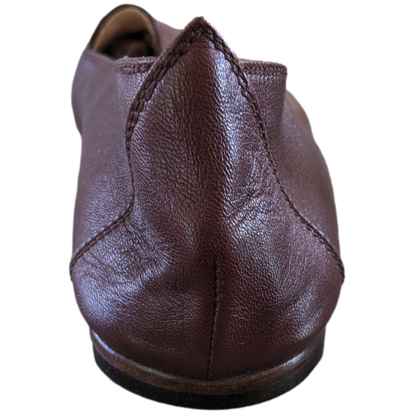 Chanel 1990s Chocolat Kid Ballet Flat Pumps Ballerines en Chevreaux Xtra Soft Sz 38.5, New!