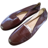 Chanel 1990s Chocolat Kid Ballet Flat Pumps Ballerines en Chevreaux Xtra Soft Sz 38.5, New!