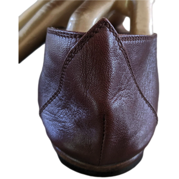 Chanel 1990s Chocolat Kid Ballet Flat Pumps Ballerines en Chevreaux Xtra Soft Sz 38.5, New!