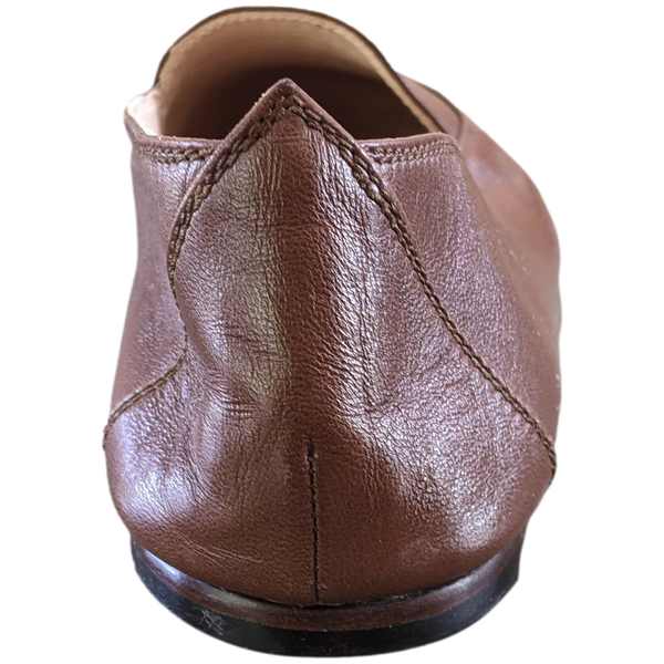 Chanel 1990s Marron Kid Ballet Flat Pumps Ballerines en Chevreaux Xtra Soft Sz 38.5, New!