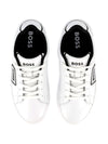 Sneakers per bambino BOSS Kids bianche con dettaglio con placca con logo