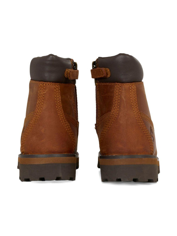 Stivali stringati per bambino Timberland Kids marroni con punta tonda