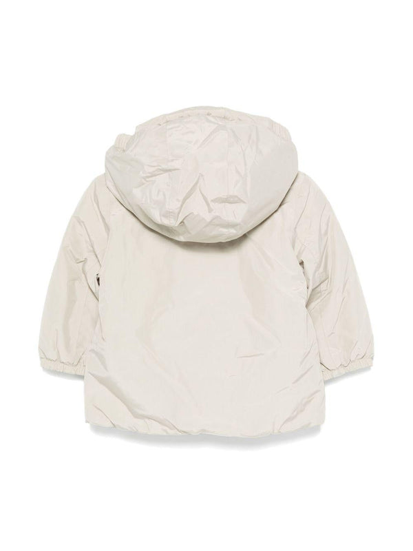 Giacca E.Jack Soft Touch Marmotta per neonato K-Way Kids beige con applicazione con logo sul petto