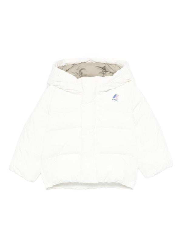 Giubbino per neonati K-Way Kids bianco con design trapuntato