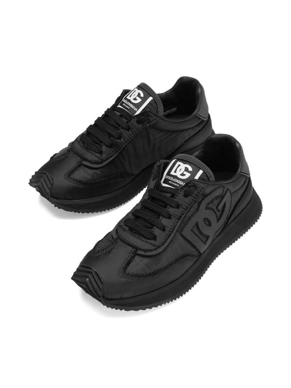 Sneakers per bambino Dolce & Gabbana Kids nere con applicazione logo