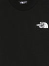 T-shirt per bambino The North Face Kids nero con logo sul petto