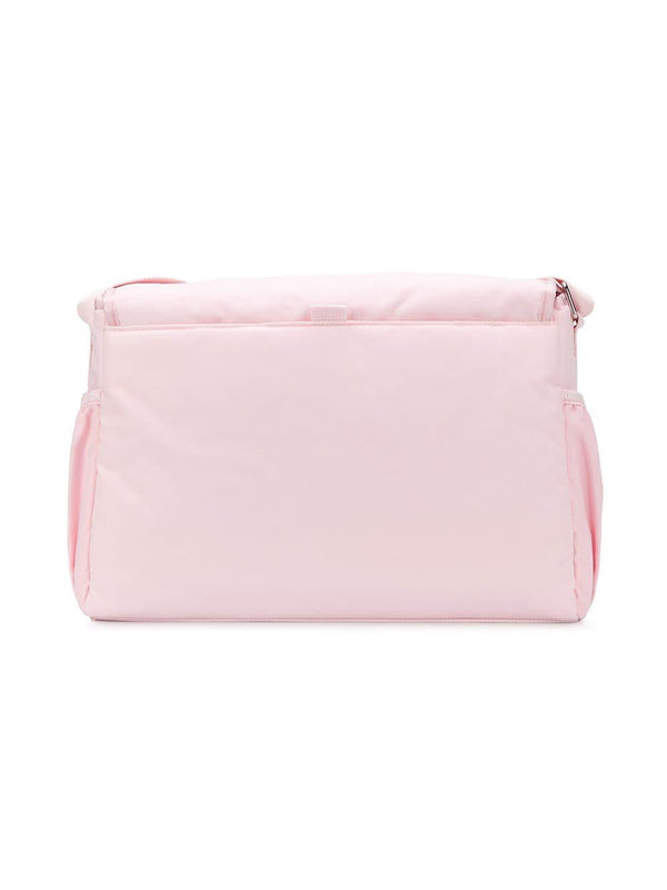 Borsa fasciatoio per neonata Emporio Armani Kids rosa con applicazione logo