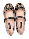 Ballerine per bambina Dolce & Gabbana Kids marrone con stampa leopardata