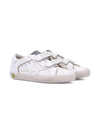 Sneakers per bambini Golden Goose Kids bianco a stella con chiusura a strappo