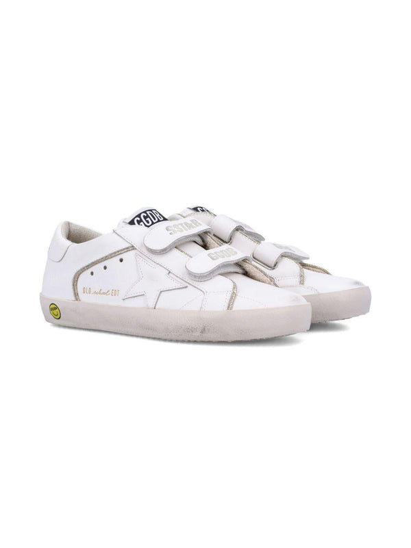 Sneakers per bambini Golden Goose Kids bianco a stella con chiusura a strappo