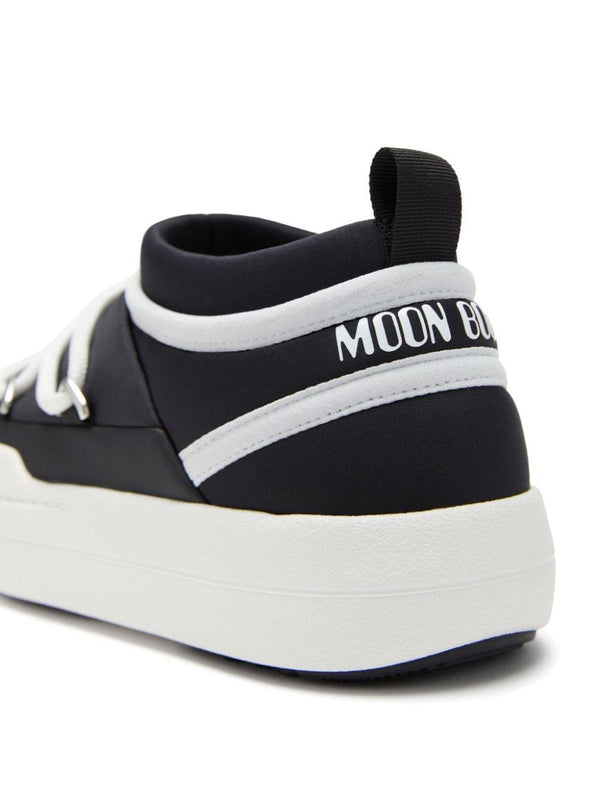 Sneakers Icon per bambino Moon Boot Kids nero con punta tonda