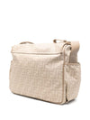 Borsa fasciatoio per neonati Fendi Kids beige con motivo FF