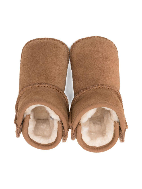 Stivali per neonati UGG Kids marroni con fodera in pelle scamosciata