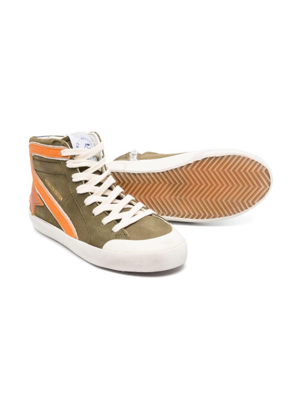 Sneakers per bambino Golden Goose Kids x Bonpoint verde con applicazione laterale a stella