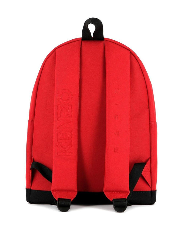 Zaino per bambini Kenzo Kids rosso con ricamo Tiger