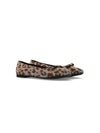 Ballerina per bambina Versace Kids marrone con motivo animalier