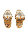 Sneakers per bambina Lanvin Enfant beige con stampa leopardata