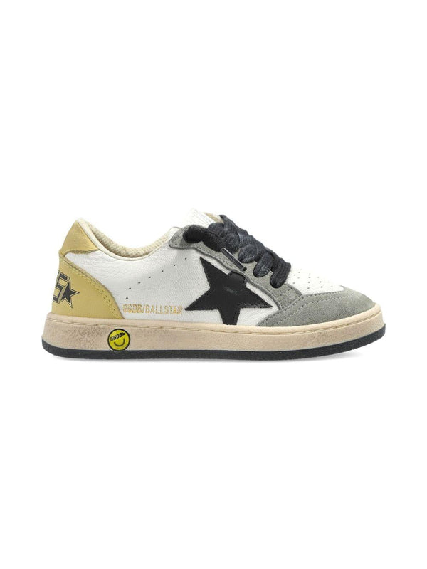 Sneakers Ball Star per bambino Golden Goose Kids grigie con inserti in pelle scamosciata