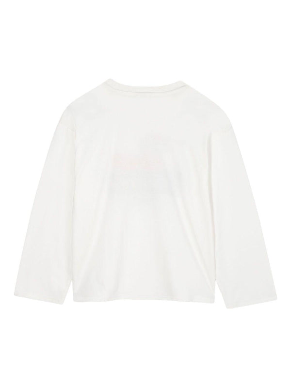 T-shirt per bambino Kenzo Kids bianco con stampa Tiger