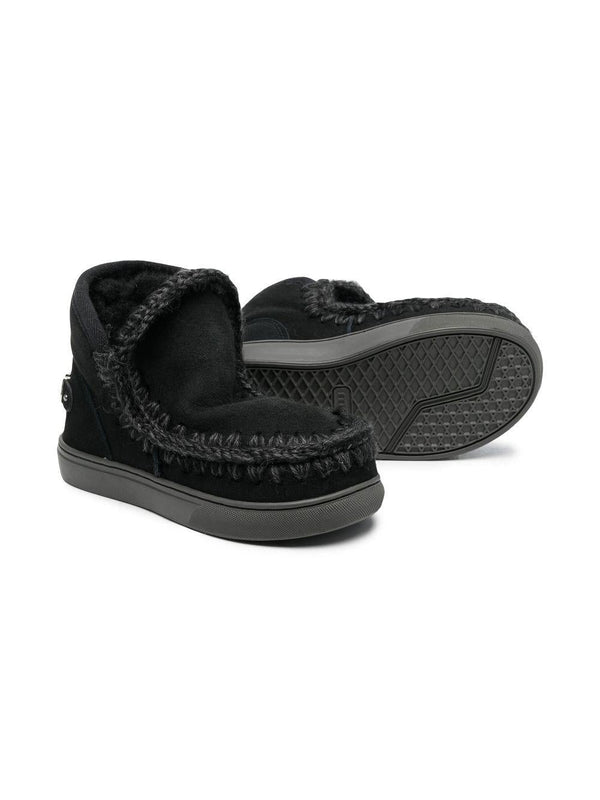 Stivali mid Eskimo per bambina Mou Kids nero con punta tonda