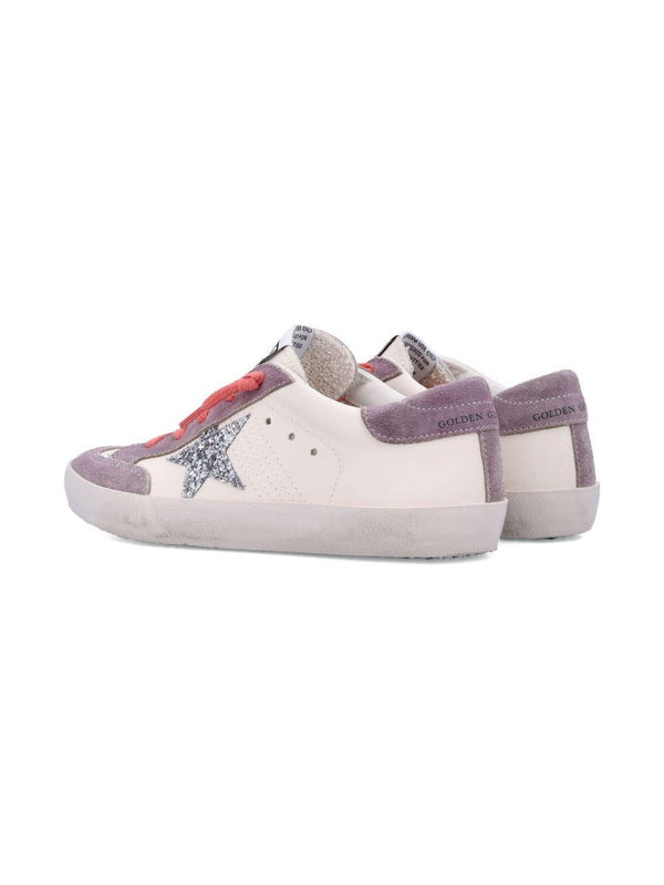 Sneakers per bambina Golden Goose Kids Superstar bianco con dettaglio stella glitter