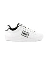Sneakers per bambino BOSS Kids bianche con dettaglio con placca con logo