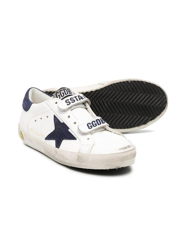 Sneakers per bambino Golden Goose Kids Superstar bianco con applicazione laterale stella