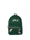 Zaino per bambini Polo Ralph Lauren Kids verde con toppa ricamata