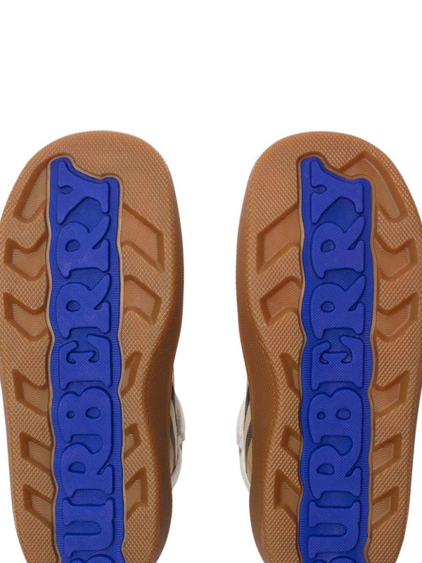 Sneakers alte per bambina Burberry Kids beige a quadri