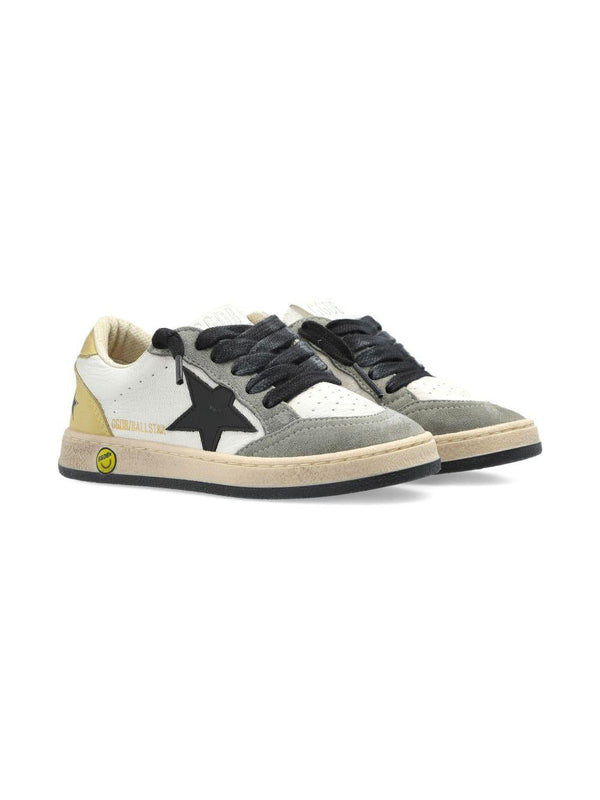 Sneakers Ball Star per bambino Golden Goose Kids grigie con inserti in pelle scamosciata