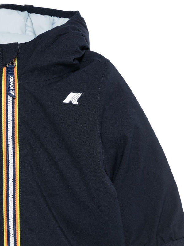 Giubbino per neonato K-Way Kids blu con design reversibile