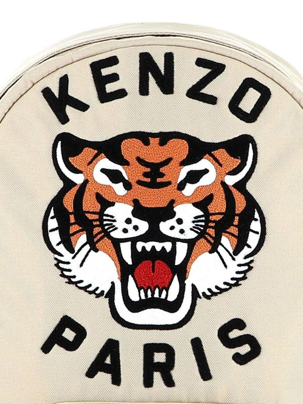 Zaino per bambini Kenzo Kids beige con ricamo con logo