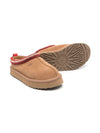 Slippers per bambina UGG Kids Tazz beige con cuciture decorative