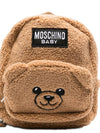 Zaino per bambini Moschino Kids marrone con motivo Teddy Bear