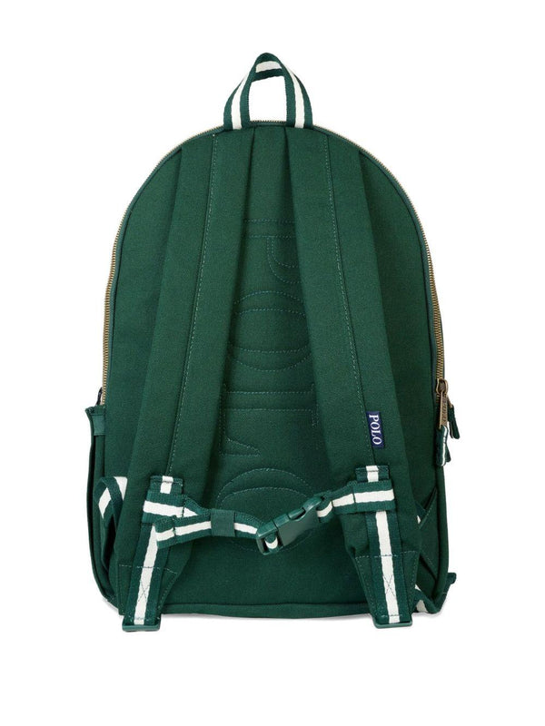 Zaino per bambini Polo Ralph Lauren Kids verde con toppa ricamata