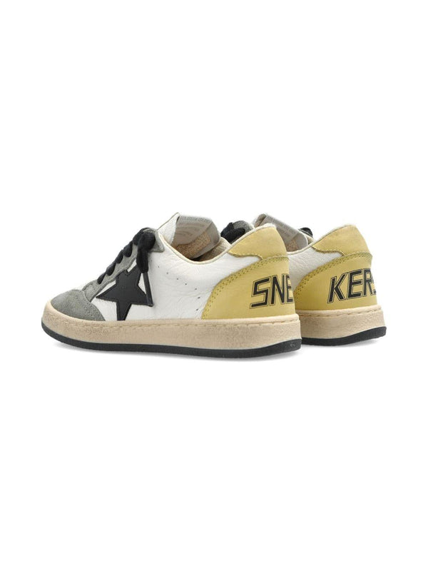 Sneakers Ball Star per bambino Golden Goose Kids grigie con inserti in pelle scamosciata