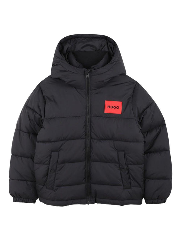 Giubbino per bambino Hugo Kids nero con dettaglio trapuntato