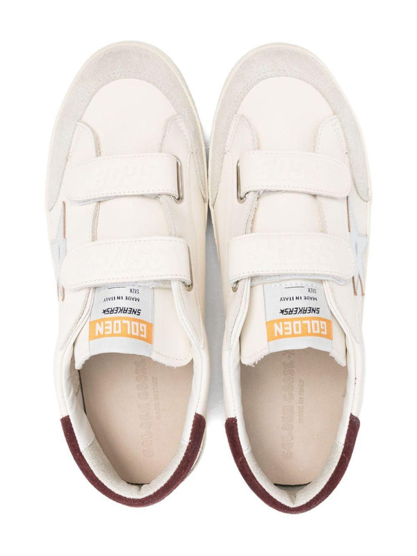 Sneakers Old School per bambino Golden Goose Kids bianche con chiusura a strappo