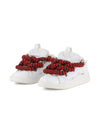 Sneakers Statement per bambini Lanvin Enfant bianche con lacci rossi e neri a contrasto
