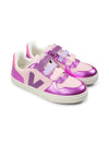 Sneakers V-10 per bambina VEJA Kids fucsia con chiusura a strappo