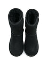Stivaletti con fodera in pelliccia per bambina UGG Kids neri con punta tonda