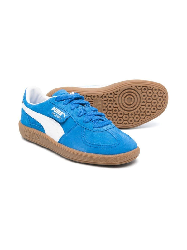 Sneakers per bambino Puma Kids Palermo blu con logo Formstrip
